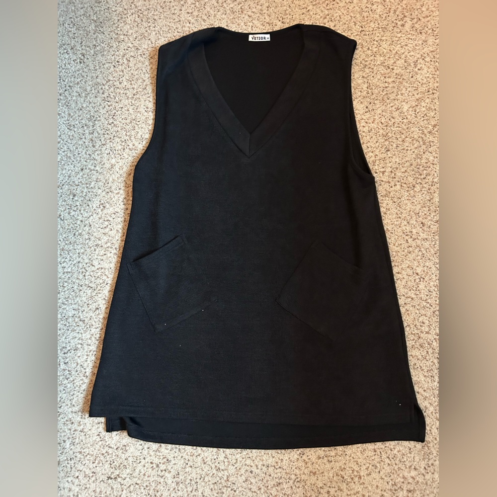 Versatile Black Sweater Dress with pockets
